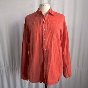 Oversized linen button